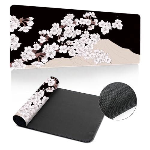 Highdi Gaming Mauspad XXL/XL, Groß Schreibtischunterlage Großes Mousepad Gaming PC Schreibtisch Matte Desk Mat Vernähte Kanten für Büro, Tastatur, Laptop (Braun Pfirsich,400 * 800 * 3mm) von Highdi