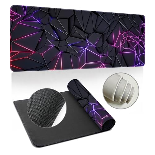 Highdi Gaming Mauspad XXL/XL, Groß Schreibtischunterlage Großes Mousepad Gaming PC Schreibtisch Matte Desk Mat Vernähte Kanten für Büro, Tastatur, Laptop (Riss 6,400 * 800 * 3mm) von Highdi