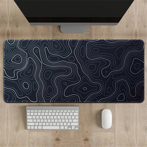 Highdi Gaming Mauspad XXL/XL, Muster Mauspad Groß Mousepad Genähten Kanten und Anti Rutsch Großes Mauspad Schreibtischunterlage Desk Mat für Büro, Tastatur, PC, Laptop (300*800*3mm,Schwarz abstrakt) Highdi Gaming Mauspad XXL/XL, Muster Mauspad Groß Mousepad Genähten Kanten und Anti Rutsch Großes Mauspad Schreibtischunterlage Desk Mat für Büro, Tastatur, PC, Laptop (300*800*3mm,Schwarz abstrakt) von Highdi