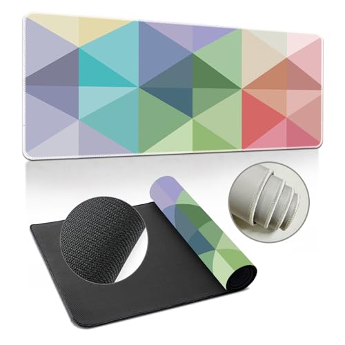 Highdi Gaming Mauspad XXL/XL/L,Geometrie Muster Mauspad Groß Mousepad Genähten Kanten und Anti Rutsch Großes Mauspad Schreibtischunterlage Desk Mat für Büro, Tastatur, Laptop (300*800*3mm,Regenbogen) Highdi Gaming Mauspad XXL/XL/L,Geometrie Muster Mauspad Groß Mousepad Genähten Kanten und Anti Rutsch Großes Mauspad Schreibtischunterlage Desk Mat für Büro, Tastatur, Laptop (300*800*3mm,Regenbogen) von Highdi