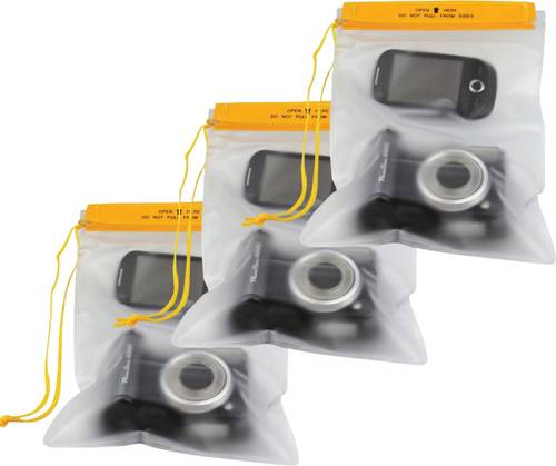 Highlander Beutel PVC Pouch 3er (L x B) 250mm x 170mm Transparent, Gelb CS026 von Highlander
