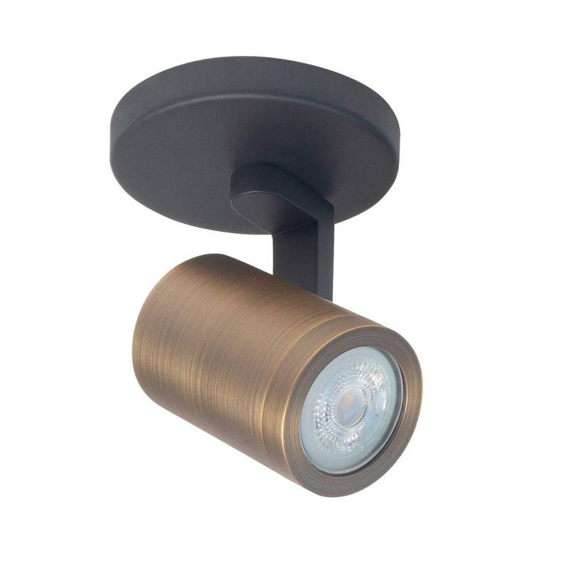 Deckenstrahler Halo, schwarz/messing brüniert Ø 10 cm 1-flg. von Highlight