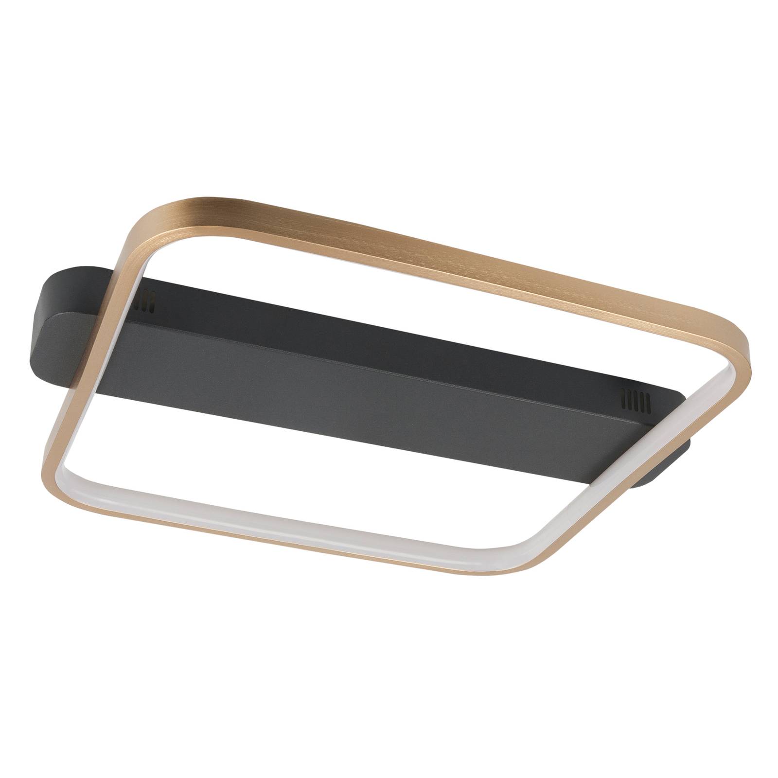 LED-Deckenleuchte Ascona, schwarz/gold, 28 W LED-Deckenleuchte Ascona, schwarz/gold, 28 W von Highlight