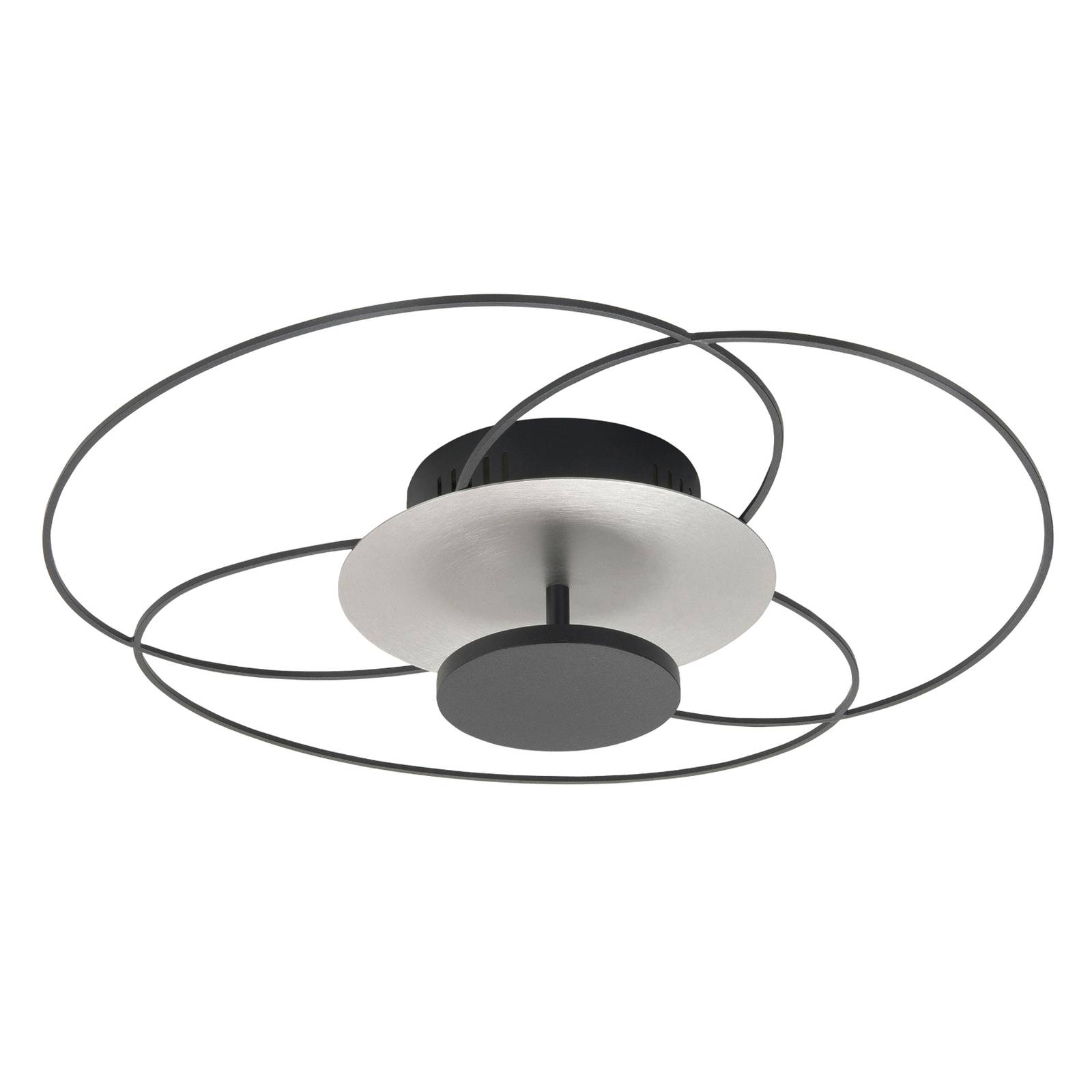 LED-Deckenleuchte Fiore, 2.700 K, schwarz/nickel LED-Deckenleuchte Fiore, 2.700 K, schwarz/nickel von Highlight