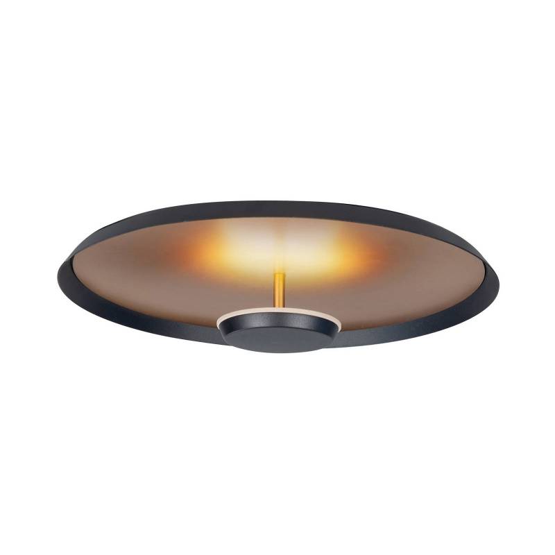 LED-Deckenleuchte Oro, Ø 36 cm, schwarz/gold, Metall dimmbar von Highlight