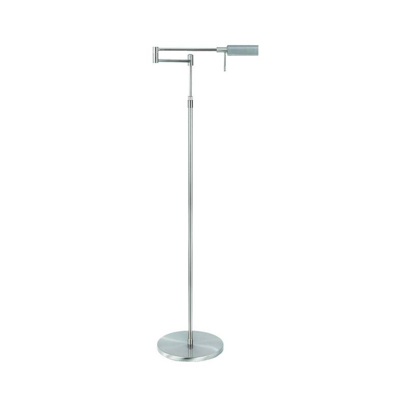 LED-Stehlampe New Bari, nickel, Höhe 139 cm, Metall, Dimmer von Highlight
