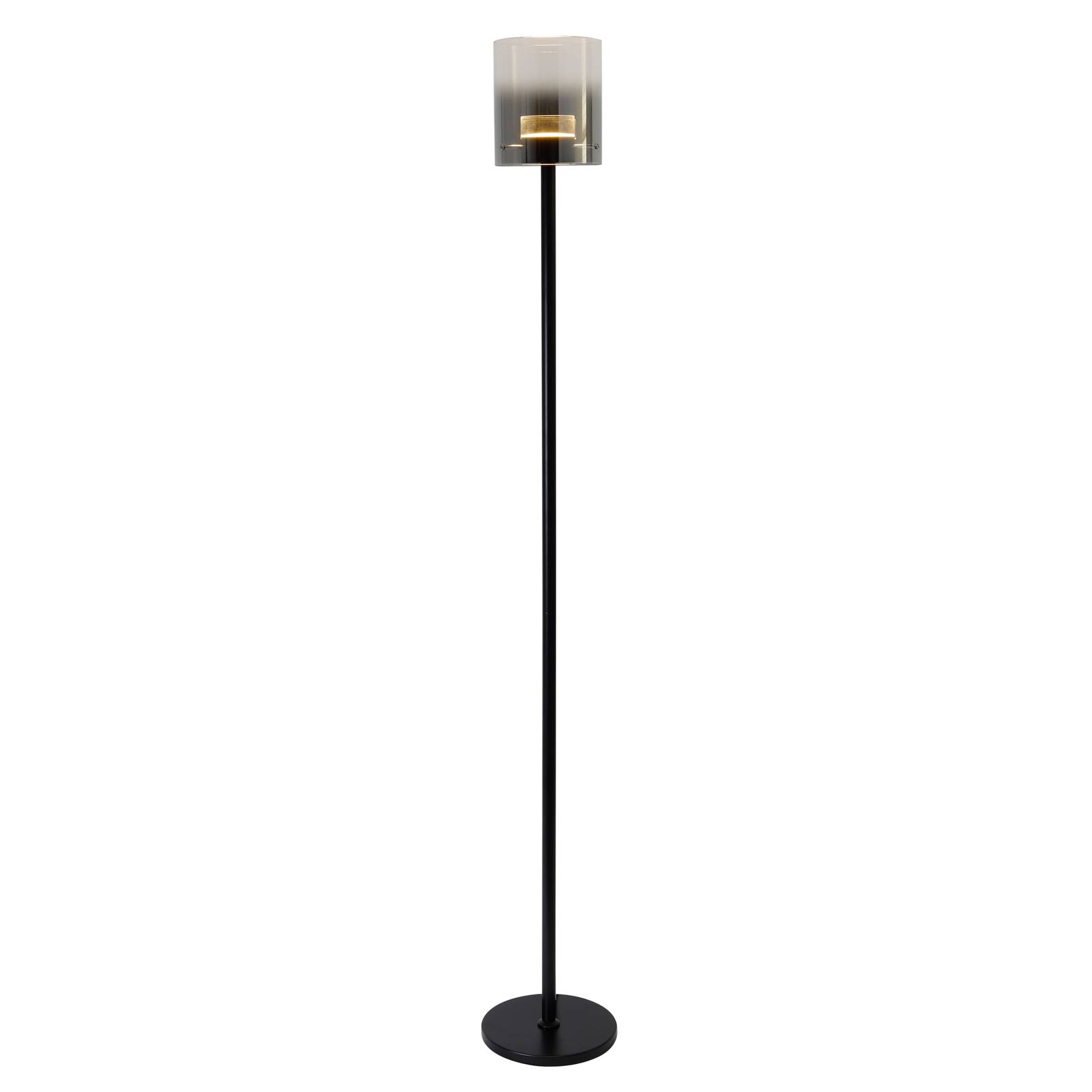 LED-Stehleuchte Salerno, 2.700K, schwarz/smoke LED-Stehleuchte Salerno, 2.700K, schwarz/smoke von Highlight