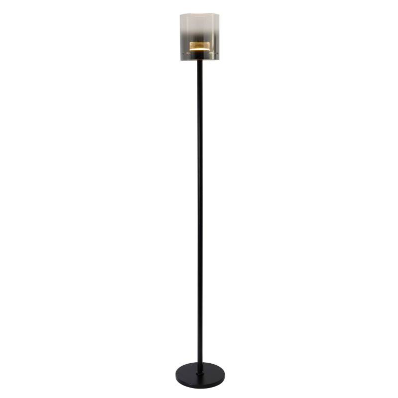 LED-Stehleuchte Salerno, 2.700K, schwarz/smoke von Highlight