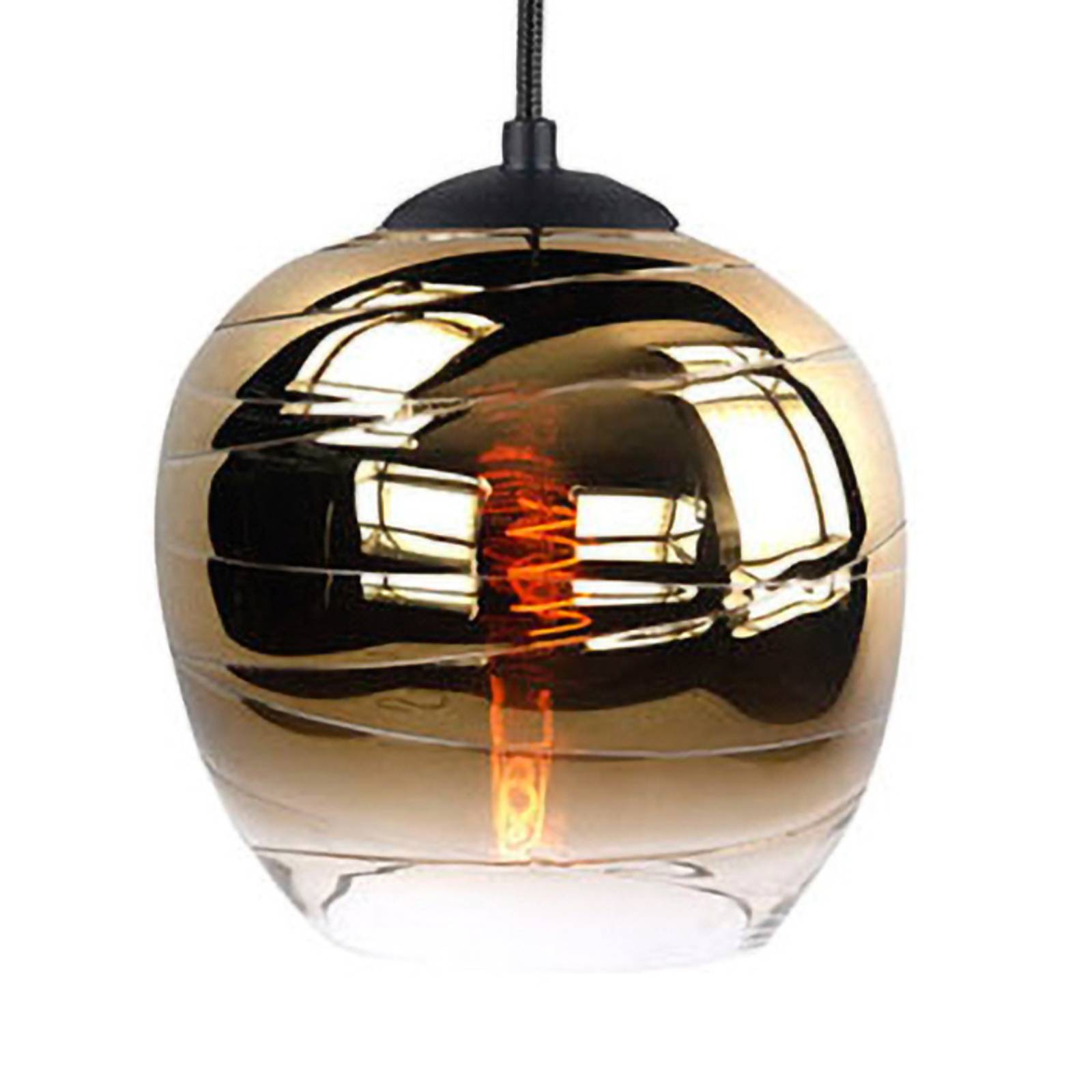 Lampenschirm Fantasy Apple, gold, Ø 22 cm, Glas von Highlight