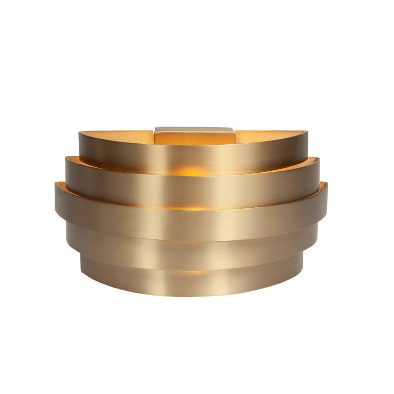 Wandleuchte Scudo, messing, Breite 25 cm, Aluminium, G9 von Highlight