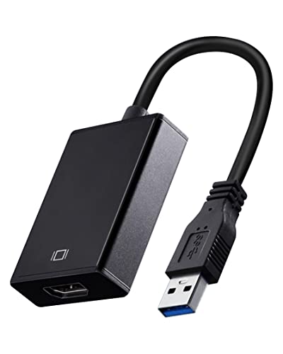 USB 3.0/2.0 auf HDMI Adapter 1080p Full HD Multi-Display Video-Audio-Konverter mit Windows XP 7/8/10/PC/Desktop/Laptop/Projektor(Nicht kompatibel mit Vista, Linux, Chrome, Mac OS) von Highspirit