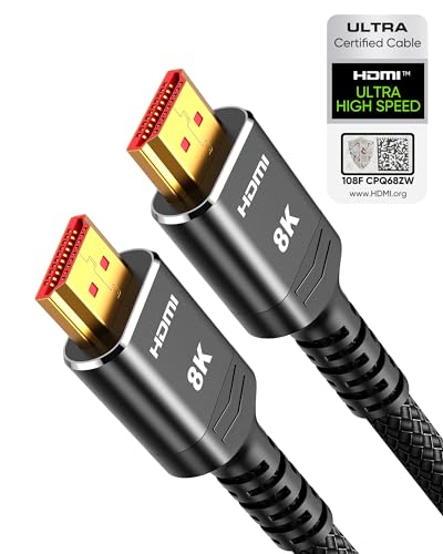 HDMI 2.1 Kabel 3meter Zertifiziertes,Highwings 10K 8K HDMI Kabel 48Gbps Ultra Highspeed 8K 60Hz 4K 120Hz 7680P eARC HDCP 2.2&2.3 DTS:X Dynamische HDR Kompatibel mit Soundbar HDTV Monitor HDMI 2.1 Kabel 3meter Zertifiziertes,Highwings 10K 8K HDMI Kabel 48Gbps Ultra Highspeed 8K 60Hz 4K 120Hz 7680P eARC HDCP 2.2&2.3 DTS:X Dynamische HDR Kompatibel mit Soundbar HDTV Monitor von Highwings