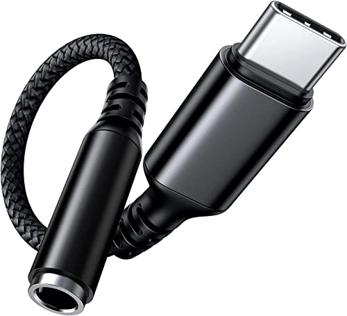 Highwings Adapter USB C auf Klinke, USB Typ C Aux Adapter zu 3.55mm Kopfhörer Adapter,Klinke Audio Adapter Kabel für Samsung S22/S21/S20/S20 FE/Note20/Note10,Huawei P40/P30 Pro/P20-Schwarz von Highwings