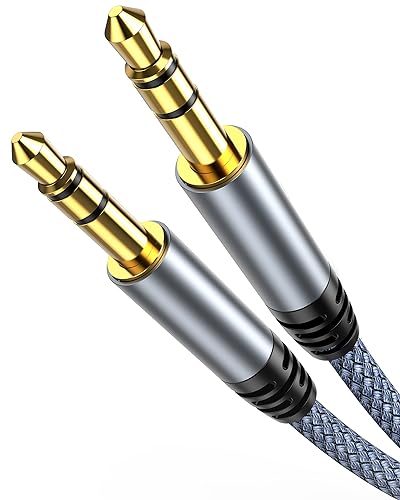 Highwings Aux Kabel 3,5mm Klinkenkabel -2M, Stereo Audio Kabel Klinke auf Klinke Nylon Geflochtenes Hochwertige Kabel für Kopfhörer, Auto, Handy, PC, Lautsprecher, Stereoanlagen, MP3-Player usw von Highwings