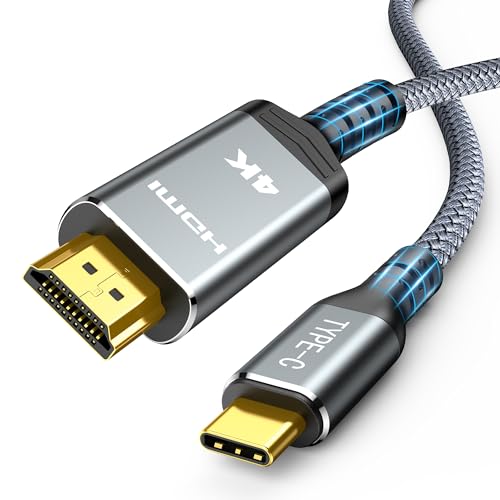 Highwings USB C auf HDMI Kabel 4K 0.5M, USB C HDMI Kabel UHD Thunderbolt 3 Kompatibel für iPhone 15 Pro/Plus/Max, MacBook Pro/Air, iPad Pro/Air, Surface Book 2, Dell XPS, Galaxy S10/S9 usw.(Schwarz) von Highwings