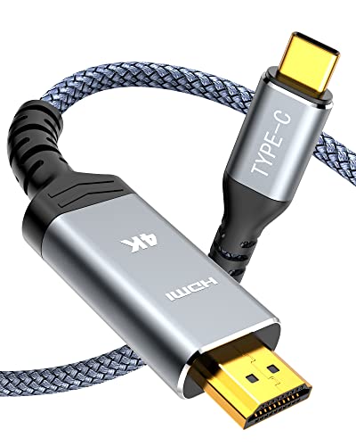 Highwings USB C auf HDMI Kabel 4K 1M, USB C HDMI Kabel UHD Thunderbolt 3 Kompatibel für iPhone 15 Pro/Plus/Max, MacBook Pro/Air, iPad Pro/Air, Surface Book 2, Dell XPS, Galaxy S10/S9 usw. von Highwings