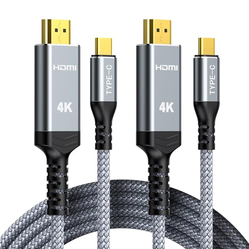 Highwings USB C auf HDMI Kabel 4K@60Hz 1.8M 2 Stück, USB C HDMI UHD Thunderbolt 3/4 Kompatibel für iPhone 16/15 Pro, für MacBook Pro/Air, für iPad Pro/Air, für Surface, für Galaxy usw Highwings USB C auf HDMI Kabel 4K@60Hz 1.8M 2 Stück, USB C HDMI UHD Thunderbolt 3/4 Kompatibel für iPhone 16/15 Pro, für MacBook Pro/Air, für iPad Pro/Air, für Surface, für Galaxy usw von Highwings
