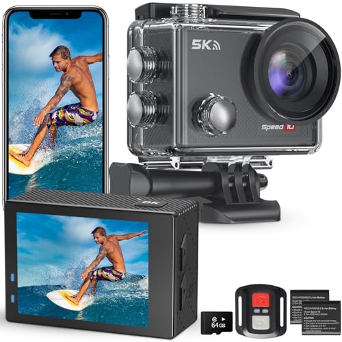 Hiicam Speed 10 Action Cam, 5K30FPS 30MP Actioncam 40M Unterwasserkamera Wasserdicht WiFi 170°Ultra Weitwinkel EIS Actionkameras Zoom 5X mit Fernbedienung und 2x1350mAh Akkus 64GB Speicherkarte Hiicam Speed 10 Action Cam, 5K30FPS 30MP Actioncam 40M Unterwasserkamera Wasserdicht WiFi 170°Ultra Weitwinkel EIS Actionkameras Zoom 5X mit Fernbedienung und 2x1350mAh Akkus 64GB Speicherkarte von Hiicam