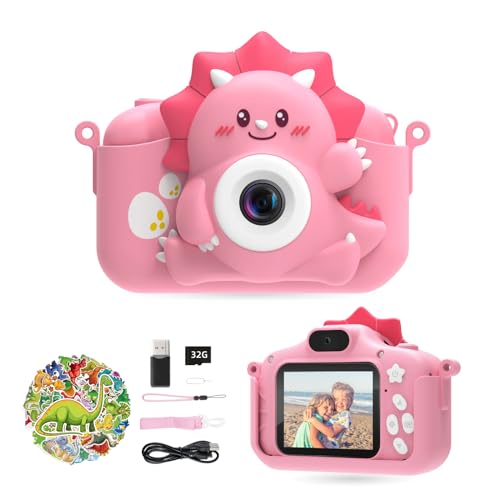 Kinderkamera, HiMont Digitalkamera Kinder mit 32GB TF-Karte & 2.0”-Bildschirm, 1080P Kinder Kamera & Selfie-Videokamera, Geschenke für Geburtstag Weihnachten, Spielzeug für 3-12 Mädchen Jungen (Rosa) Kinderkamera, HiMont Digitalkamera Kinder mit 32GB TF-Karte & 2.0”-Bildschirm, 1080P Kinder Kamera & Selfie-Videokamera, Geschenke für Geburtstag Weihnachten, Spielzeug für 3-12 Mädchen Jungen (Rosa) von Hiievpu