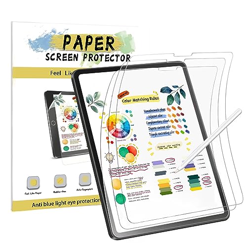 Hiins 3 Pack Papier Matte Schutzfolie Kompatibel mit iPad 10th Generation 2022 10,9 Zoll, blendfreie Schreibfolie zum Zeichnen, Schreibfolie. von Hiins