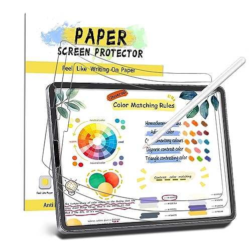 Hiins 3 Pack Papier Matte Schutzfolie Kompatibel mit iPad Pro(2022/2021/2020) 12.9 Zoll,Blendfreiem zum Zeichnen, Schreibfolie und Notizen Machen von Hiins