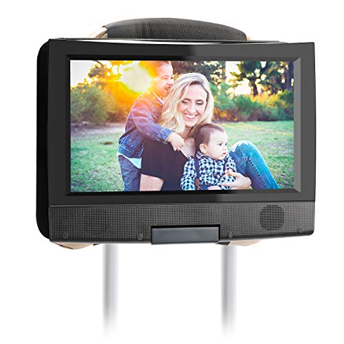 Hikig Kopfstützenhalterung DVD-Player Auto, Universal KFZ-Halterung für 7-11 Zoll Tragbare DVD-Player mit Drehbarem Bildschirm - Schwarz von Hikig