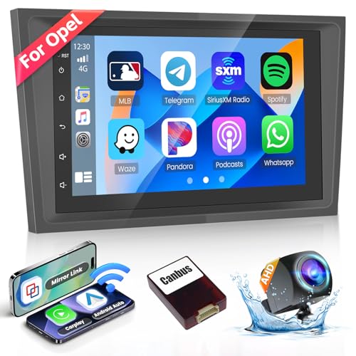 1+32G Autoradio Android 13 für Opel Corsa Astra Antara Vectra Zafira Meriva Vivaro Combo, 7 Zoll Touch Display Wireless Carplay Android Auto Autoradio mit WiFi BT FM/RDS EQ Rückfahrkamera von Hikity
