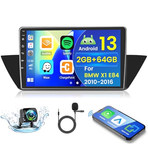 [2+64GB] Android 13 Autoradio, Wireless Carplay Android Auto, für BMW X1 E84 2010-2016 Radio, Bildschrim 10", Bluetooth, Mirror Link, GPS WiFi FM SWC USB EQ von Hikity