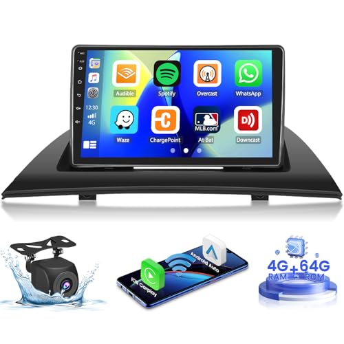 [4+64GB] Android 13 Autoradio, CarPlay Android Auto Wireless, für BMW X3 E83 2004-2010 Radio, Bildschrim 9" Auto Radio, Bluetooth, Mirror Link, RückfahrkameraNavi GPS EQ DSP WiFi FM RDS SWC USB von Hikity