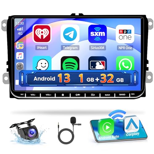 Autoradio Android 2Din Carplay für VW Golf 5 6 Seat Polo Passat, 9 Zoll Wireless Android Auto Radio mit Bildschirm Touch Display GPS Navi WiFi FM RDS SWC Rückfahrkamera Autoradio Android 2Din Carplay für VW Golf 5 6 Seat Polo Passat, 9 Zoll Wireless Android Auto Radio mit Bildschirm Touch Display GPS Navi WiFi FM RDS SWC Rückfahrkamera von Hikity