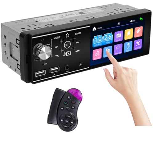 Hikity 1 Din Autoradio mit Bildschirm Bluetooth Freisprecheinrichtung, 4,1 Zoll Touch Screen Auto Radio, Unterstützung Mirror Link, FM, USB, AUX-in, TF Card Hikity 1 Din Autoradio mit Bildschirm Bluetooth Freisprecheinrichtung, 4,1 Zoll Touch Screen Auto Radio, Unterstützung Mirror Link, FM, USB, AUX-in, TF Card von Hikity