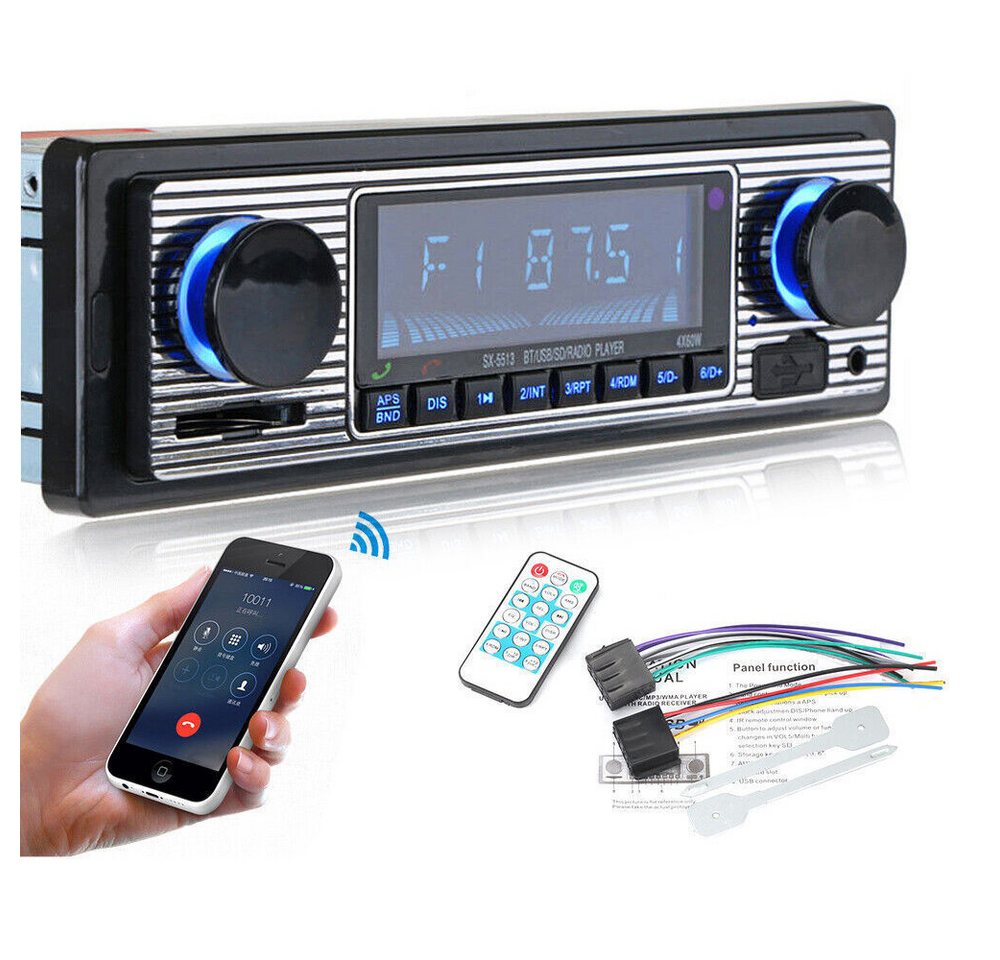 Hikity 1DIN Integrierte Stereo Fernbedienung Digital Bluetooth MP3 Autoradio (FM Radio, AUX-Audio Unterstützung von Fernbedienungen) von Hikity