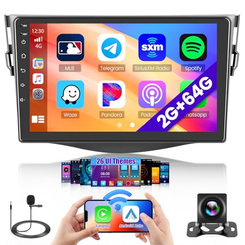 Hikity 2G 64G Android13 Autoradio Für Toyota RAV4 2007-2011 mit Wireless Carplay Android Auto,9 Zoll Touchscreen Auto Radio mit GPS Navi Bluetooth WiFi RDS FM MIC Rückfahrkamera Hikity 2G 64G Android13 Autoradio Für Toyota RAV4 2007-2011 mit Wireless Carplay Android Auto,9 Zoll Touchscreen Auto Radio mit GPS Navi Bluetooth WiFi RDS FM MIC Rückfahrkamera von Hikity