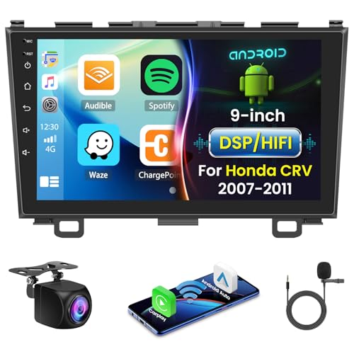 Hikity Android 13 Car Radio Für Honda CRV 2007 2008 2009 2010 2011 mit Wireless Carplay Android Auto 9 Zoll Bildschirm Autoradio mit GPS WiFi Bluetooth FM RDS HI-FI MIC Rückfahrkamera Hikity Android 13 Car Radio Für Honda CRV 2007 2008 2009 2010 2011 mit Wireless Carplay Android Auto 9 Zoll Bildschirm Autoradio mit GPS WiFi Bluetooth FM RDS HI-FI MIC Rückfahrkamera von Hikity
