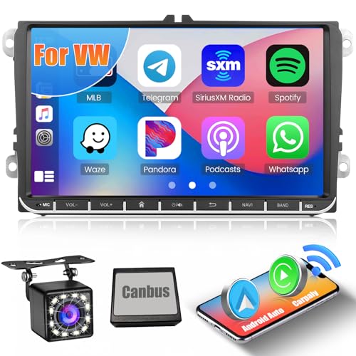 Hikity Android13 Autoradio Wireless Carplay mit Navi Für VW Golf 5 6 Passat B6 B7 Jetta Polo Touran Caddy Sharan Seat 9Zoll Auto Stereo Radio 2 Din mit Bluetooth WiFi FM Android Auto Rückfahrkamera Hikity Android13 Autoradio Wireless Carplay mit Navi Für VW Golf 5 6 Passat B6 B7 Jetta Polo Touran Caddy Sharan Seat 9Zoll Auto Stereo Radio 2 Din mit Bluetooth WiFi FM Android Auto Rückfahrkamera von Hikity