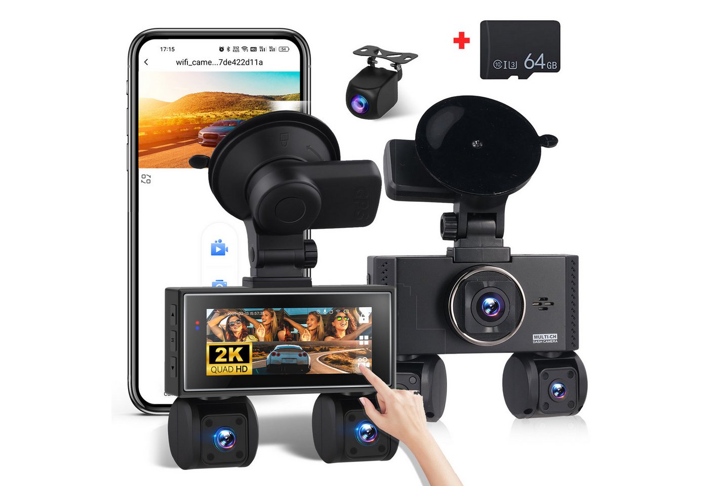 Hikity Auto DVR Kamera HD Auto Rekorder mit 64 Karte Dashcam Hikity Auto DVR Kamera HD Auto Rekorder mit 64 Karte Dashcam von Hikity