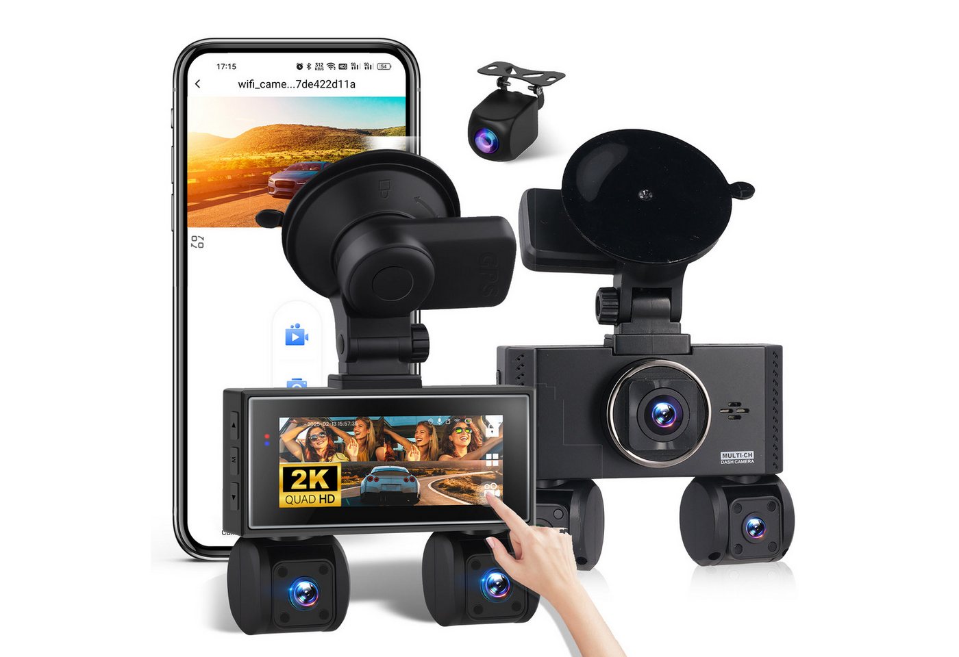 Hikity Auto DVR Kamera High-Definition Fahren Recorder Dashcam (Schwerkraftmessung, Parküberwachung, Videoschleife) von Hikity