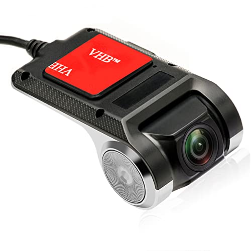 Hikity Auto Dash Cam, USB Dashcam Auto für Android Autoradio Wasserdicht Mini Auto DVR Videorecorder Dash Kamera 170° Breiter Winkel Nachtsicht Dashcam von Hikity