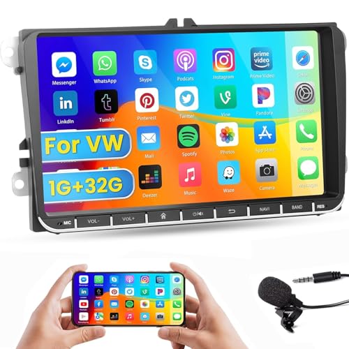 Hikity Autoradio Für VW Golf 5 Golf 6 EOS Passat B6 Touran Polo Android 13 Radio mit 9Zoll Touchscreen GPS Navi FM RDS WiFi Rückfahrkamera EQ USB Lenkradsteuerung MIC Hikity Autoradio Für VW Golf 5 Golf 6 EOS Passat B6 Touran Polo Android 13 Radio mit 9Zoll Touchscreen GPS Navi FM RDS WiFi Rückfahrkamera EQ USB Lenkradsteuerung MIC von Hikity