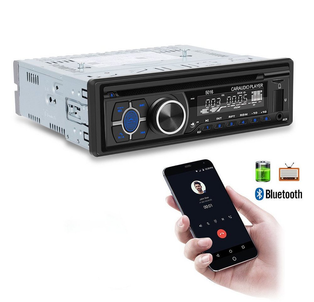 Hikity Autoradio mit CD/DVD Player Bluetooth USB,1Din mit FM AM MP3 SD AUX Autoradio Hikity Autoradio mit CD/DVD Player Bluetooth USB,1Din mit FM AM MP3 SD AUX Autoradio von Hikity