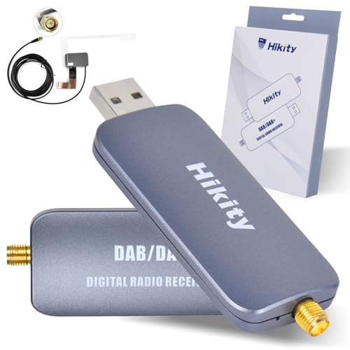 Hikity DAB/DAB+ Car Kit Digital Radio Antennenempfänger, Box Radio Empfänger mit Antenne, USB 2,0 Dongle für Universelles Android Autoradio von Hikity