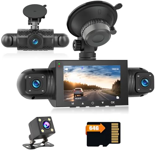 Hikity DVR 1080P Dashcam für Android Autoradio Wasserdicht Mini 3 inch Four Autokamera Auto Recorder Nachtsicht Dash Kamera Loop-Aufnahme mit G-Sensor Videorecorder 360 ° Weitwinkel mit 64G TF Karte Hikity DVR 1080P Dashcam für Android Autoradio Wasserdicht Mini 3 inch Four Autokamera Auto Recorder Nachtsicht Dash Kamera Loop-Aufnahme mit G-Sensor Videorecorder 360 ° Weitwinkel mit 64G TF Karte von Hikity