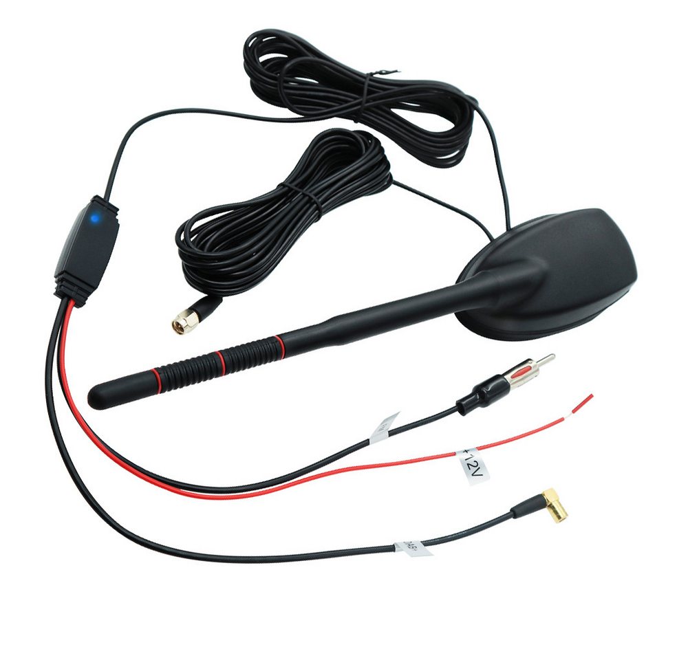 Hikity Dachantenne GPS+FM/AM+DAB Autoradio Verstärkte Antenne Autoradio-Ersatzantennenstab (für), GPS+FM/AM+DAB von Hikity