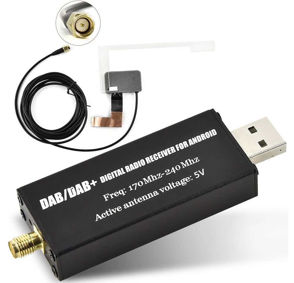 Hikity DAB/DAB Adapter + USB Auto, Digitalradio USB-Stick 2.0 DAB mit Antenne Digitalradio (DAB) von Hikity