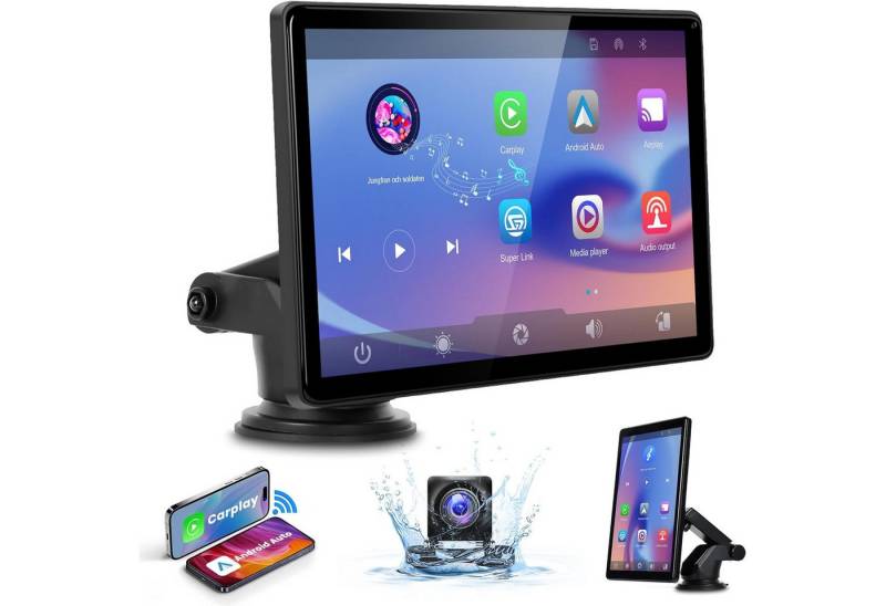 Hikity Drahtlose Carplay Bildschirm Android Auto 8" IPS Tragbares Autoradio Autoradio von Hikity