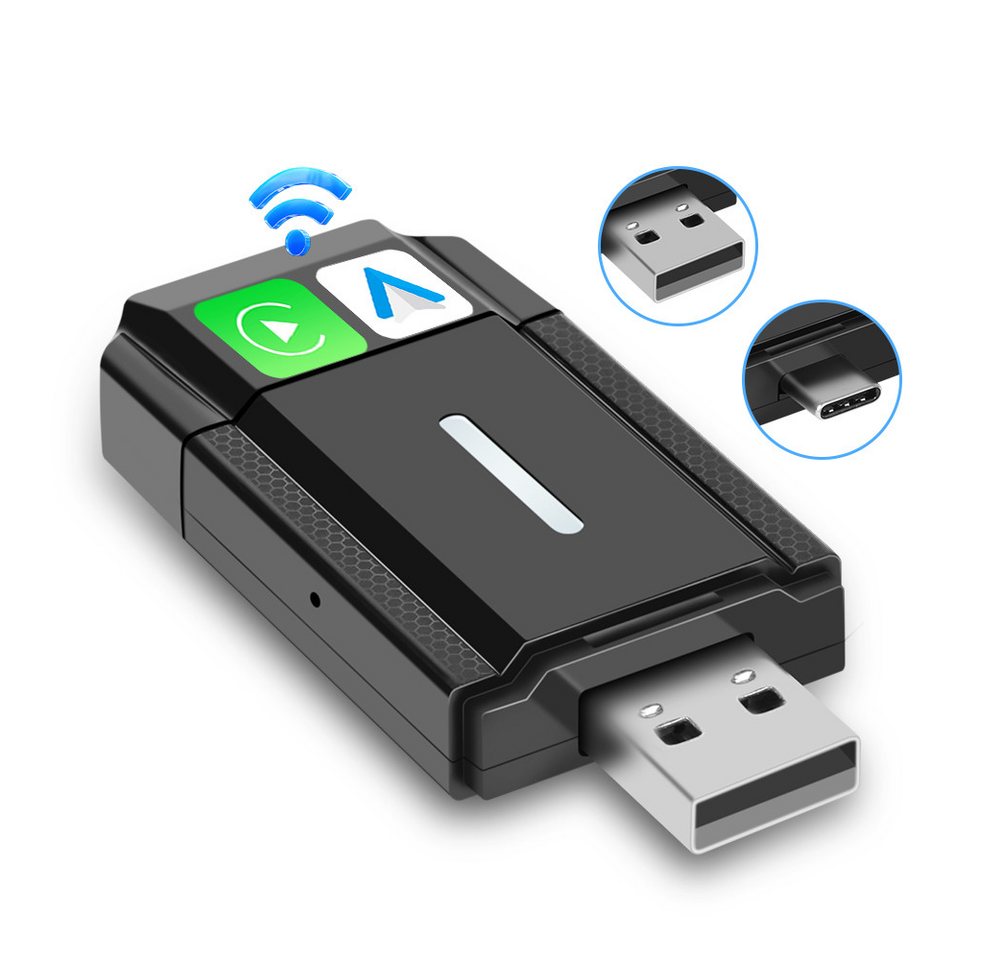 Hikity Kabelloses externes Carplay+ Android Auto-Modul Adapter zu USB Hikity Kabelloses externes Carplay+ Android Auto-Modul Adapter zu USB von Hikity
