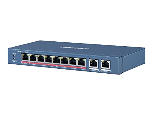 Hikvision Digital Technology DS-3E0310HP-E Netzwerk-Switch (Fast Ethernet (10/100), Ethernet-Verbindung, unterstützt die Stromversorgung über Via Dieses Port (PoE) blau von Hikvision Digital Technology