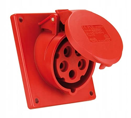 Hilark Schräge Tafelsteckdose 16A 5P 400V /80x97/ Rot IP44 TWIST 415-6 - Packung mit 10 Stück Hilark Schräge Tafelsteckdose 16A 5P 400V /80x97/ Rot IP44 TWIST 415-6 - Packung mit 10 Stück von Hilark cable tech