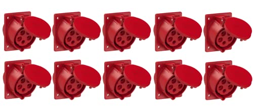 Hilark Steckdose 425-6 32A 5P 400V IP44 - Zubehör für elektrische Kabel - Packung mit 10 Stück von Hilark cable tech