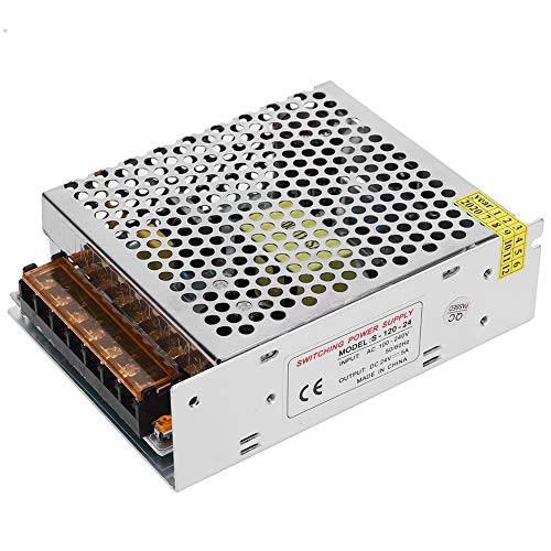DC24V-Schalter Netzteil Treiberadapter Aluminiumlegierung Netzteil für LED-Bildschirmstreifenlicht 3D-Drucker(S-120-24（24V/5A/120W）AC100-240V),Schaltnetzteil von Hililand